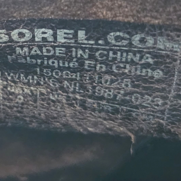 SOREL Joan Of Artic Brown Leather Lace Up Winter Weather Wedge Snow Boots 9 EUC - Picture 10 of 16